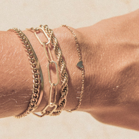 18k vergoldetes Kordel-Armband – für Damen | Wild Tides