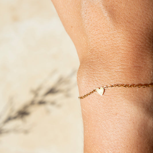 18K vergoldetes Herz-Armband – für Damen | Wild Tides