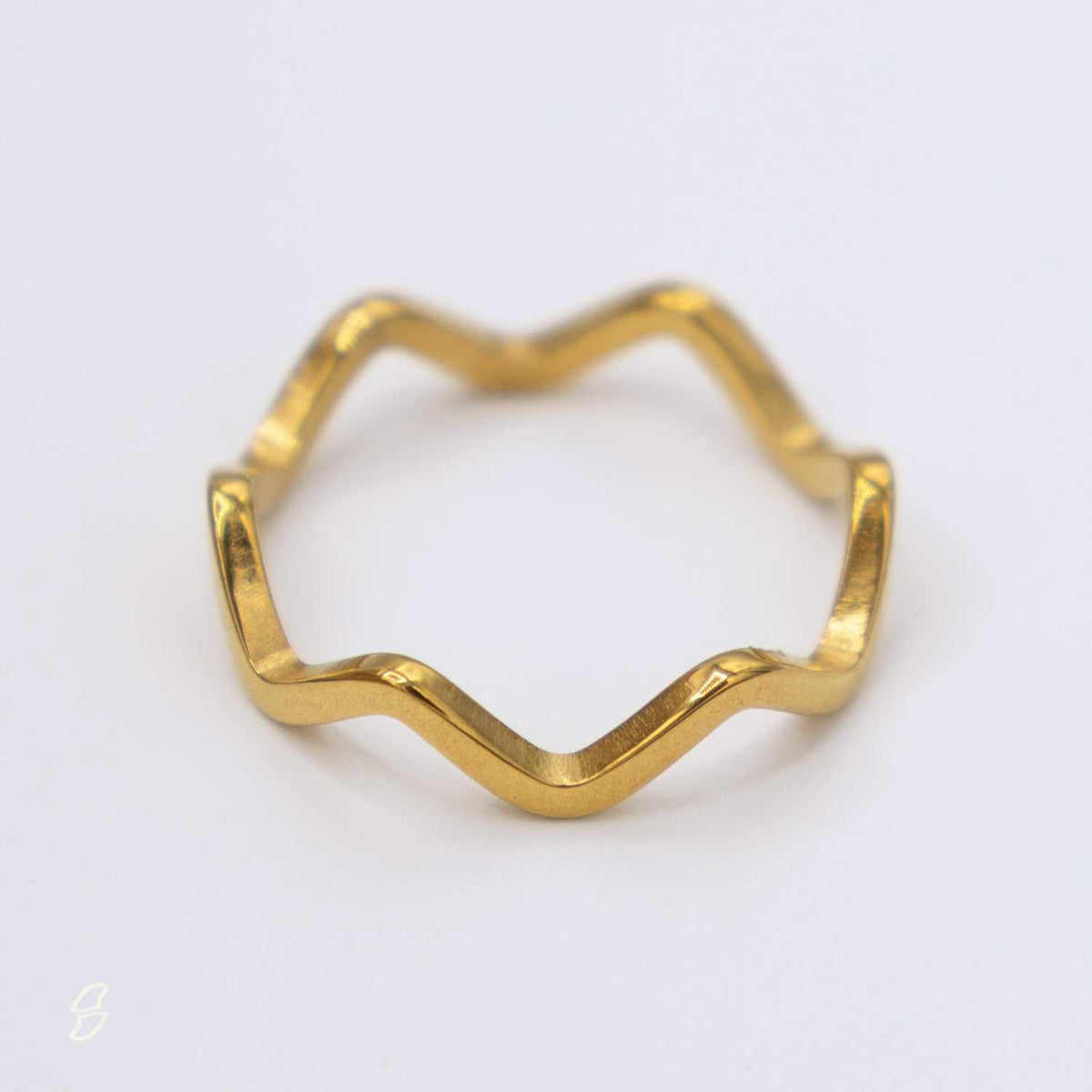 14k vergoldeter Wasserfest Wellen Flow Ring – für Meerliebhaber | Wild Tides