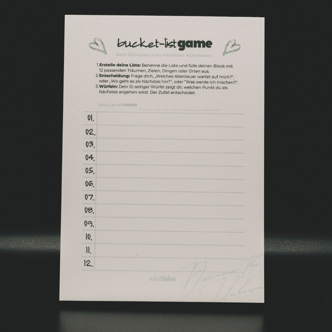 Bucketlist-Game – Entdecke neue Abenteuer & Reiseziele | Wild Tides