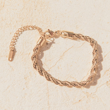 18k vergoldetes Kordel-Armband – für Damen | Wild Tides