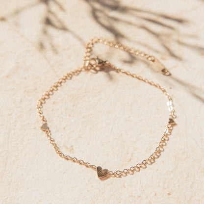 18K vergoldetes Herz-Armband – für Damen | Wild Tides