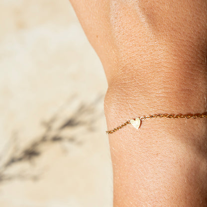 18K vergoldetes Herz-Armband – für Damen | Wild Tides