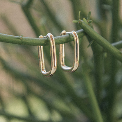 18k vergoldete U-Form Ohrringe – für Damen | Wild Tides
