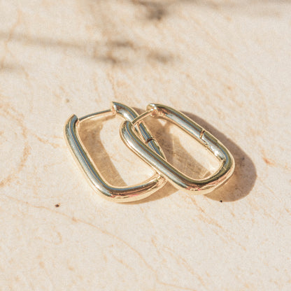 18k vergoldete U-Form Ohrringe – für Damen | Wild Tides