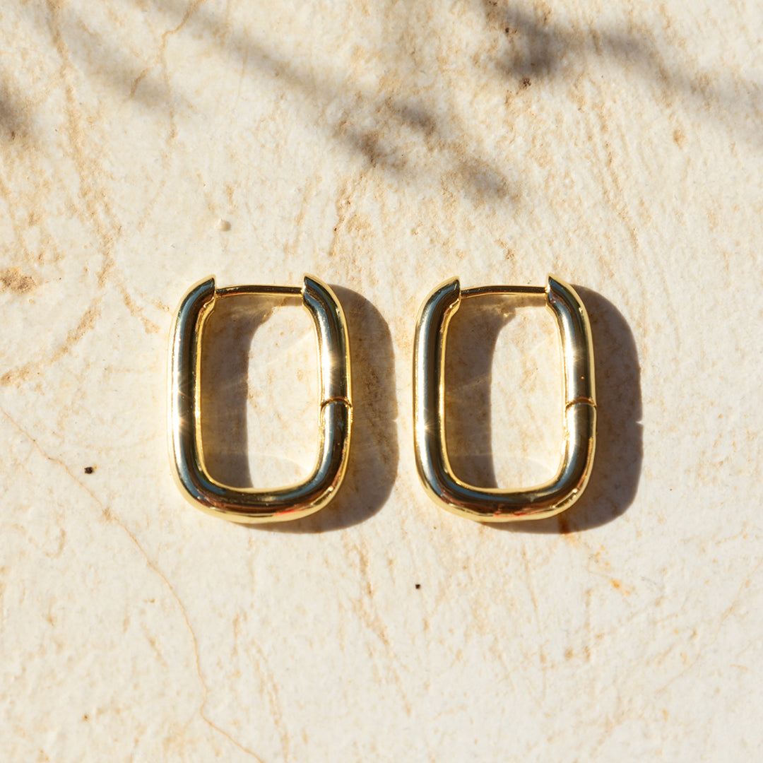 Ohrringe | Oval U-Form 18K vergoldet