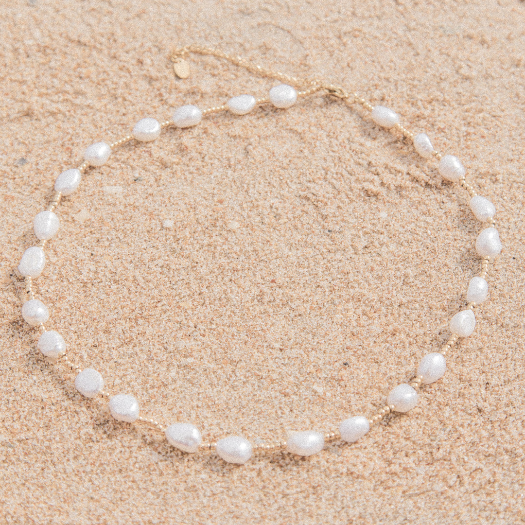 Halskette | Frischwasser Perlen 18K vergoldet
