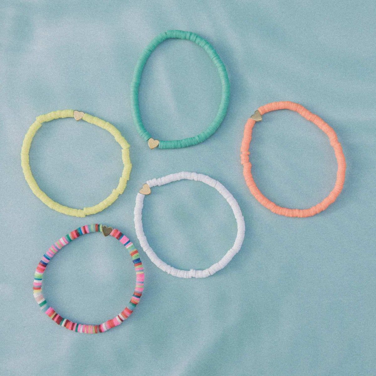 Perlen-Armband mit vergoldetem Herz | Wild Tides