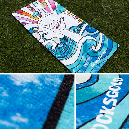 Hang Loose Strandtuch – Weiches & wasserabsorbierendes Surfer-Handtuch