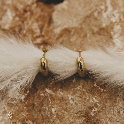 Wasserfeste 18k vergoldete Creolen – Ohrringe | Wild Tides