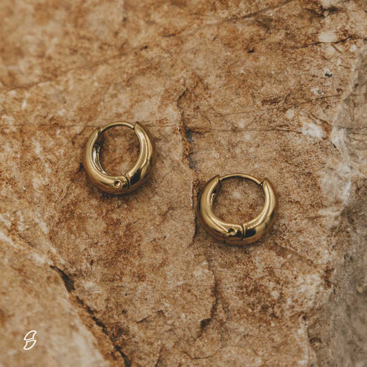 Wasserfeste 18k vergoldete Creolen – Ohrringe | Wild Tides