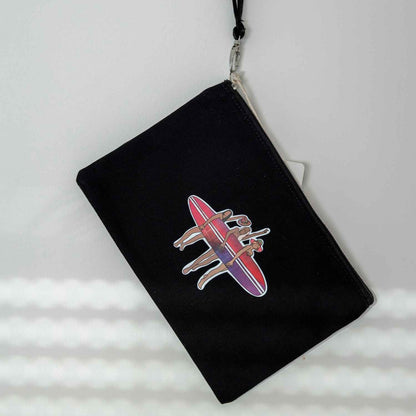 Surfer Girls Beauty Tasche Vorderansicht mit stylischem Surfer-Print