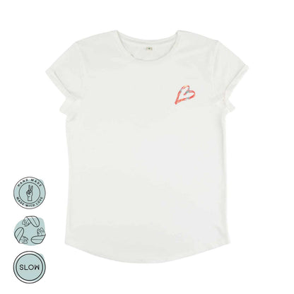 Vorderansicht des Sea You Soon T-Shirts in Weiß für Damen