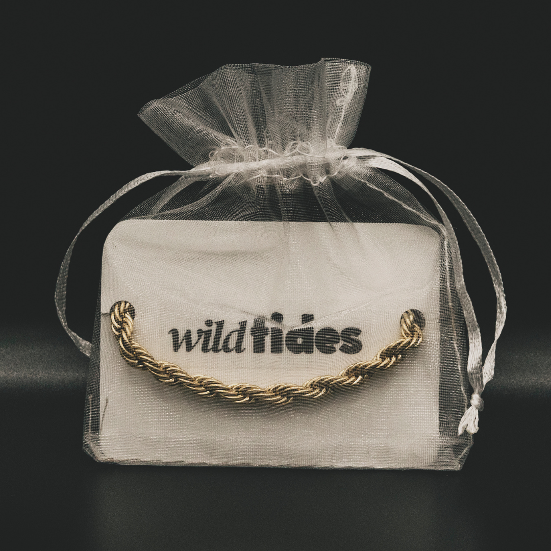 18k vergoldetes Kordel-Armband – für Damen | Wild Tides